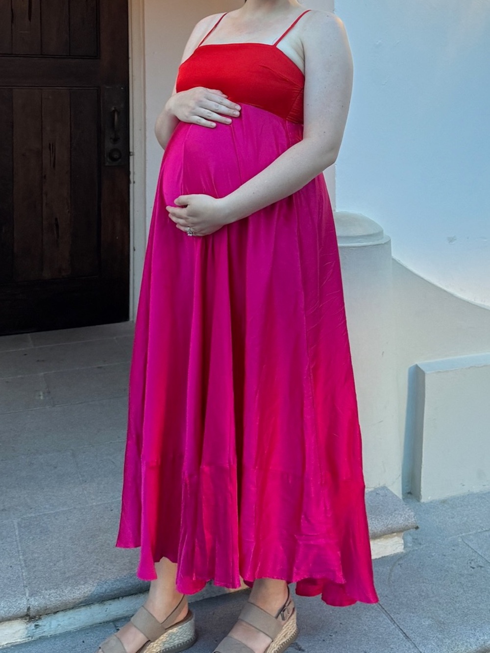 PinkBlush Maternity Colorblock Dress